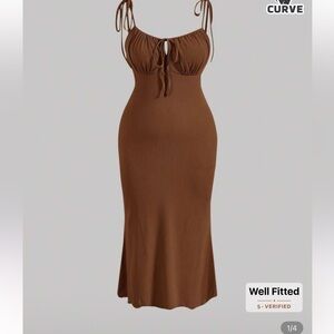 Elegant Brown Maxi Dress
